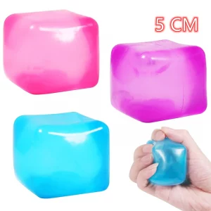 High Density Gel Ice Cube Stress Relief Toy – Squishy Sensory Ball