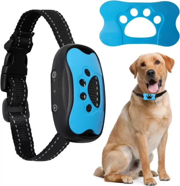 USB Rechargeable Anti Bark Dog Collar – Ultrasonic & Vibration Bark Control Training Device for Pets