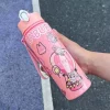 700ML Kids Sippy Cup with Straw – Leakproof Cartoon Water Bottle with Handle - Image 3