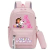 Gabby Dollhouses Girls Backpack Pencil Bag Kawaii Cartoon 2PC Gift Bag - Image 2