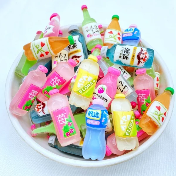 10pcs Kawaii Fruit Resin Cabochons Flat Back for DIY Crafts & Jewelry