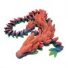 1Pc 3D Printed Gemstone Dragon Figurine-Iridescent Plastic Desk Decor Perfect Gift for Christmas - Image 2