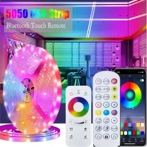 USB LED RGB Strip Lights PC TV Backlight Touch Control Support Tuya App 5050 Music
