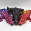 1Pc 3D Printed Gemstone Dragon Figurine-Iridescent Plastic Desk Decor Perfect Gift for Christmas - Image 7