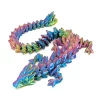 1Pc 3D Printed Gemstone Dragon Figurine-Iridescent Plastic Desk Decor Perfect Gift for Christmas - Image 10