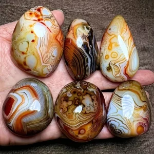 Natural Silk Agate Raw Stone Pebble for Jewelry, Crafts & Decor