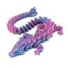 1Pc 3D Printed Gemstone Dragon Figurine-Iridescent Plastic Desk Decor Perfect Gift for Christmas - Image 9