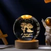 3D Crystal Ball Planet Night Light Laser Engraved Solar System Globe - Image 5