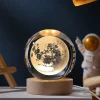 3D Crystal Ball Planet Night Light Laser Engraved Solar System Globe - Image 3