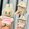 Labubu V1 V2 Party Sweater Outfit – Pink & White Striped Cup Clothing for 17cm Dolls - Image 7