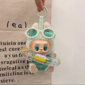 Swimsuit Vacation Set For Labubu Swimsuit Swim Ring Glasses Baby Clothes 17cm Summer Mini Labubu Specially Made Clothing