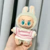 Labubu V1 V2 Party Sweater Outfit – Pink & White Striped Cup Clothing for 17cm Dolls - Image 10