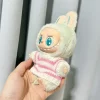 Labubu V1 V2 Party Sweater Outfit – Pink & White Striped Cup Clothing for 17cm Dolls - Image 11