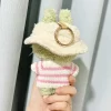 Labubu V1 V2 Party Sweater Outfit – Pink & White Striped Cup Clothing for 17cm Dolls - Image 13