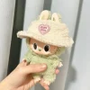 Labubu V1 V2 Party Sweater Outfit – Pink & White Striped Cup Clothing for 17cm Dolls - Image 9