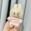 Labubu V1 V2 Party Sweater Outfit – Pink & White Striped Cup Clothing for 17cm Dolls - Image 5