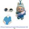 Swimsuit Vacation Set For Labubu Swimsuit Swim Ring Glasses Baby Clothes 17cm Summer Mini Labubu Specially Made Clothing - Image 5